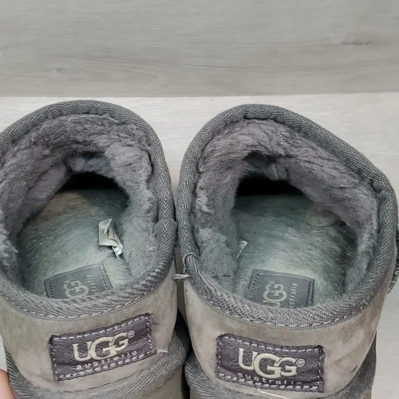 Ugg Australia Women Leather Sheepskin Clogs platform Slippers shoes sz 7 - Picture 10 of 13